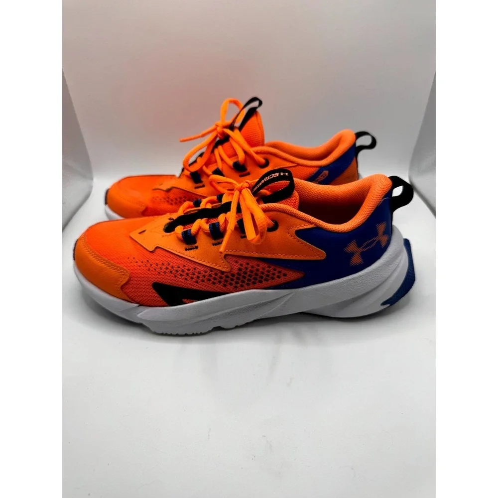 Under Armour Scramjet 6 GS 3027691-800 Kid 5.5 Sneaker Orange Mesh Running Shoes